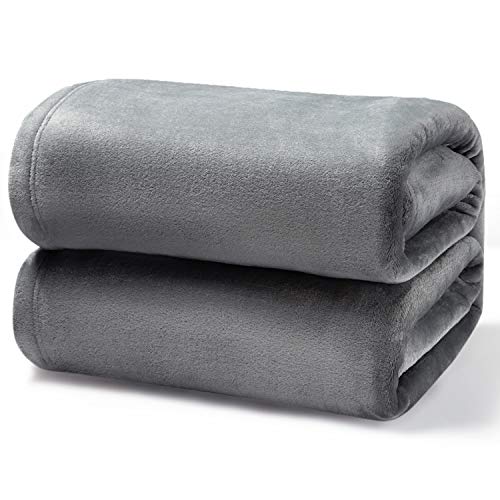 Extra Suave Manta 130 x 150 Gris Medio RATEL Mantas para Sofa Cama de Microfibre Franela