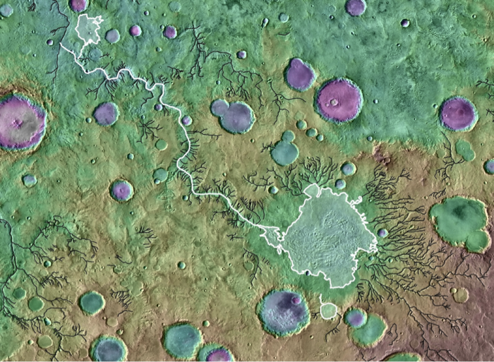 La superficie de Marte ha sido moldeada por cráteres inundados (Foto: NASA / GSFC / JPL ASU)